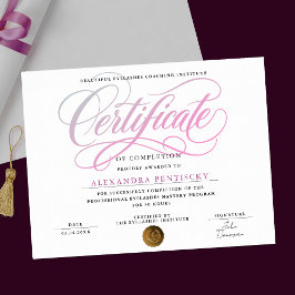 Stijlvol Roze Witte Schoonheidssalon Cursus Certif Poster