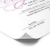 Stijlvol Roze Witte Schoonheidssalon Cursus Certif Poster (Hoek)