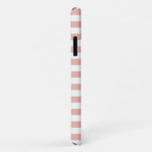 Stijlvol Roze Witte Stripes Patroon en Naam Case-Mate iPhone Case (Achterkant/rechts)