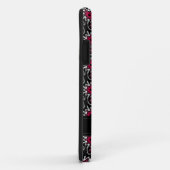 Stijlvol roze + zwart staarpatroon Case-Mate iPhone case (Achterkant/rechts)