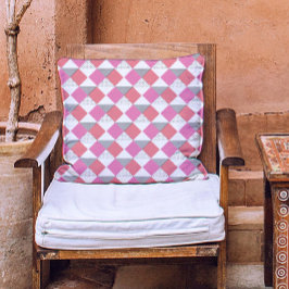 Stijlvol roze zwart & wit modern abstract patroon kussen