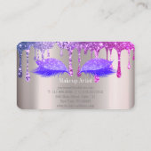 Stijlvol Rozen goud, glitter druppelt wimpers Visitekaartje (Achterkant)