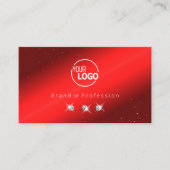 Stijlvol ruby Red Black Rouses Diamonds Voeg Logo  Visitekaartje (Voorkant)