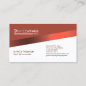 Stijlvol Rust Red, Bourgondisch bedrijf Logo Visitekaartje (Voorkant)