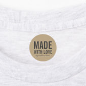 Stijlvol Rustic Bold Made with Love Faux Kraft Labels (Aangebracht)