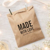 Stijlvol Rustic gemaakt met liefde Bedankzakje (Geknipt)