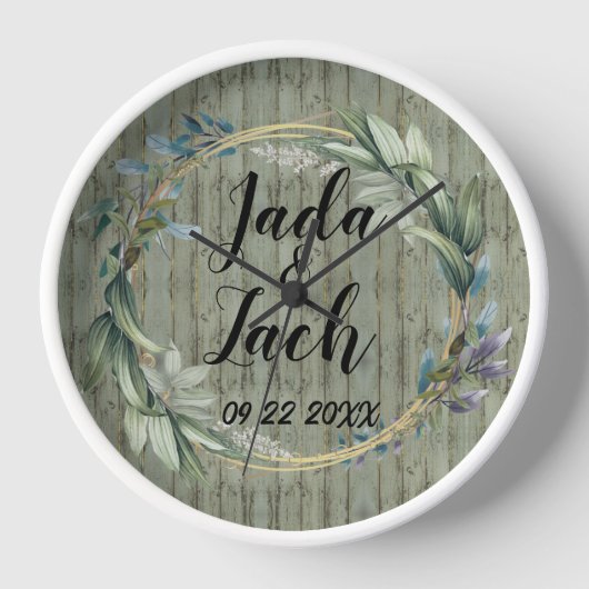 Stijlvol Rustic Leafy Wreath Wedding (Voorkant)