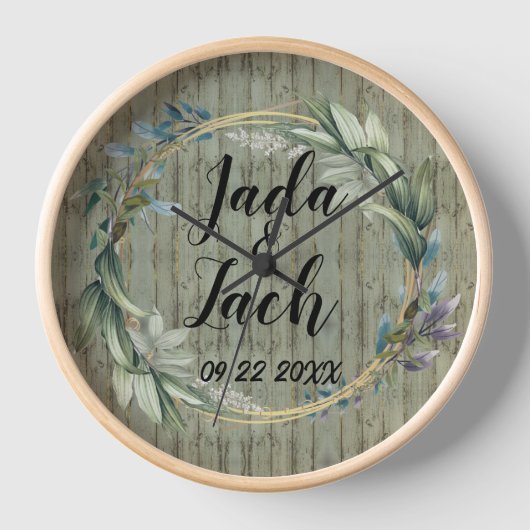 Stijlvol Rustic Leafy Wreath Wedding (Voorkant)