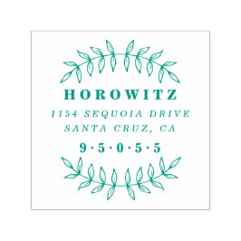 Stijlvol Rustic Script Family Name Return-adres Zelfinktende Stempel