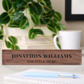 Stijlvol Rustic Wood Naambordje