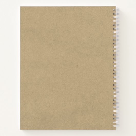 Stijlvol rustiek kraft handtekening script monogra notitieboek (Achterkant)