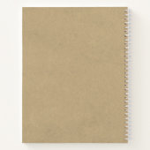 Stijlvol Rustiek Kraft Onderschrift Script Monogra Notitieboek (Achterkant)