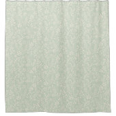 Stijlvol Sage Green Boho Waterverf Floral Pattern Douchegordijn (Voorkant)