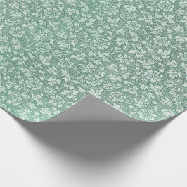Stijlvol Sage Green Floral Pattern Cadeaupapier