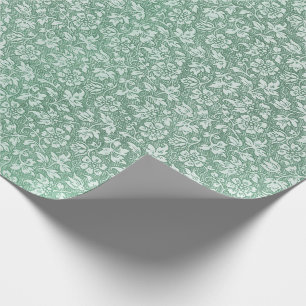 Stijlvol  Sage Green Floral Pattern Cadeaupapier