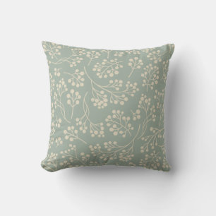 Stijlvol Sage Green Floral Pattern Modern Farmhous Kussen
