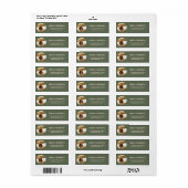 Stijlvol Sage Green Photo Afstudeerder retouradres Etiket (Full Sheet)