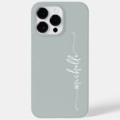 Stijlvol Sage Groen Meisje Minimaal Naam Script Case-Mate iPhone Case (Achterkant)