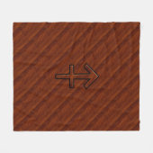 Stijlvol Sagittarius Zodiac Sign in Mahogany Decor Fleece Deken (Voorkant (Horizontaal))