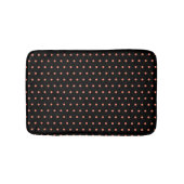 Stijlvol SALMON Polka Dot Black Badmat (Voorkant)