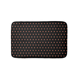 Stijlvol SALMON Polka Dot Black Badmat
