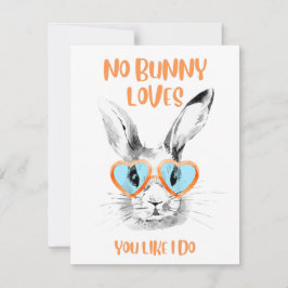 Stijlvol schattig grappig paashaas sinaasappel gri feestdagenkaart