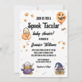 Stijlvol schattig halloween spook tacular baby sho kaart (Voorkant)