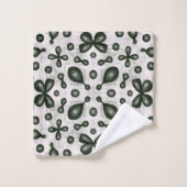 Stijlvol scheikundig patroon in zwart en wit bad handdoek (Wasdoekje)