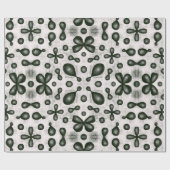 Stijlvol scheikundig patroon in zwart en wit cadeaupapier (Vlak)