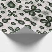 Stijlvol scheikundig patroon in zwart en wit cadeaupapier (Hoek)