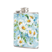 Stijlvol, schitterend, helder bloempatroon 2 heupfles (Links)