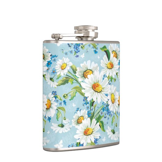 Stijlvol, schitterend, helder bloempatroon 2 heupfles (Rechts)