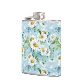 Stijlvol, schitterend, helder bloempatroon 2 heupfles (Links)