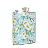 Stijlvol, schitterend, helder bloempatroon 2 heupfles (Rechts)