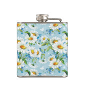 Stijlvol, schitterend, helder bloempatroon 2 heupfles (Achterkant)