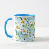 Stijlvol, schitterend, helder bloempatroon 2 mok (Links)