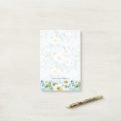Stijlvol, schitterend, helder bloempatroon 2 post-it® notes (Op bureau)
