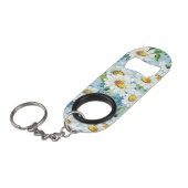 Stijlvol, schitterend, helder bloempatroon 2 sleutelhanger flessenopener (Voorkant Gekanteld)