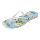 Stijlvol, schitterend, helder bloempatroon 2 teenslippers (Schuin)