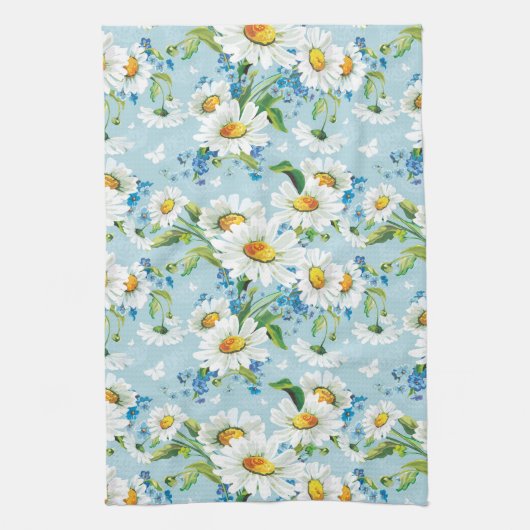 Stijlvol, schitterend, helder bloempatroon 2 theedoek (Verticaal)