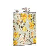 Stijlvol, schitterend helder bloempatroon heupfles (Rechts)