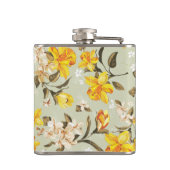 Stijlvol, schitterend helder bloempatroon heupfles (Achterkant)