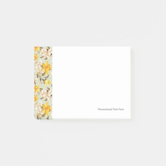 Stijlvol, schitterend helder bloempatroon post-it® notes (Voorkant)
