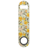 Stijlvol, schitterend helder bloempatroon speed flessenopener (Achterkant)