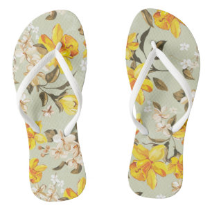 Stijlvol, schitterend helder bloempatroon teenslippers