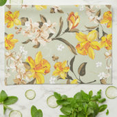 Stijlvol, schitterend helder bloempatroon theedoek (Gevouwen)