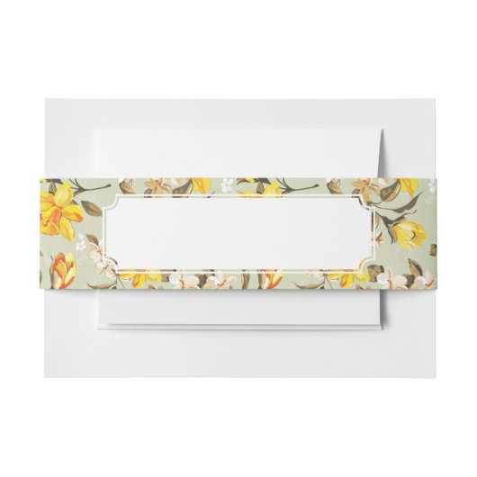 Stijlvol, schitterend helder bloempatroon uitnodigingen wikkel (Voorkant Voorbeeld)