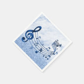 Stijlvol, schitterend, muzikaal notitieblauw Glitt Servet (Hoek)