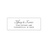 Stijlvol Schrift Huwelijksretouradres Zelfinktende Stempel (Design)