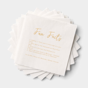Stijlvol Schrift Leuke Feiten Bruiloft Folie Servetten